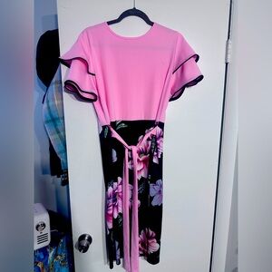 Pink Floral Women's Dress